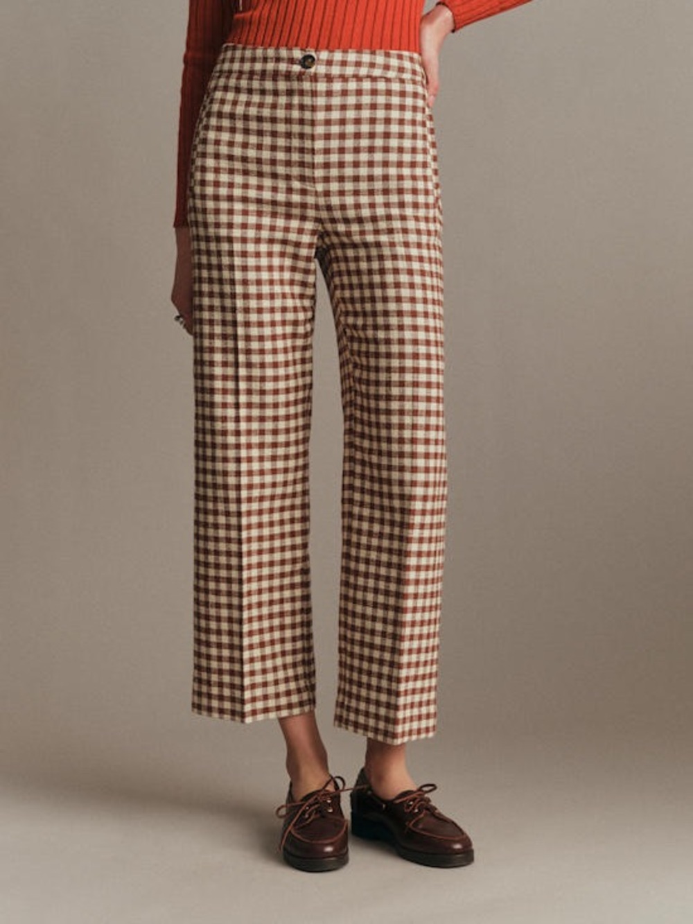 Sezane Gingham Martin Pants